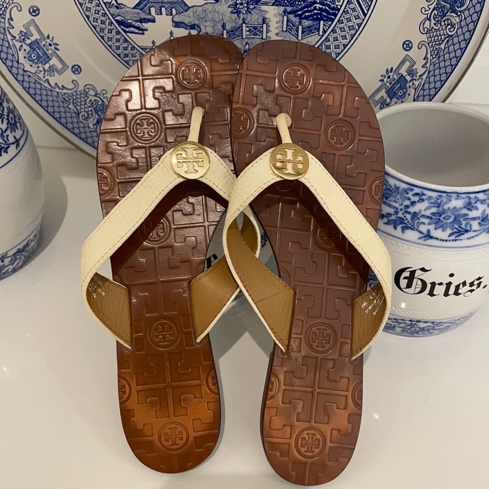Tory Burch Tan Leather Sandals-Beautiful!! Excellent Condition! Size 9